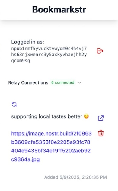 Bookmarkstr Interface